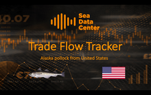 Load image into Gallery viewer, Alaska pollock trade flow tracker for United States (Jan-Dec 2018)