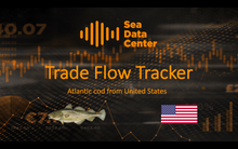 Load image into Gallery viewer, Atlantic cod trade flow tracker for United States (Jan-Dec 2018)